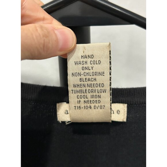 Apostrophe Womens 3D Flower Embroidered Black Cardigan Sweater Sz XL - Picture 7 of 8